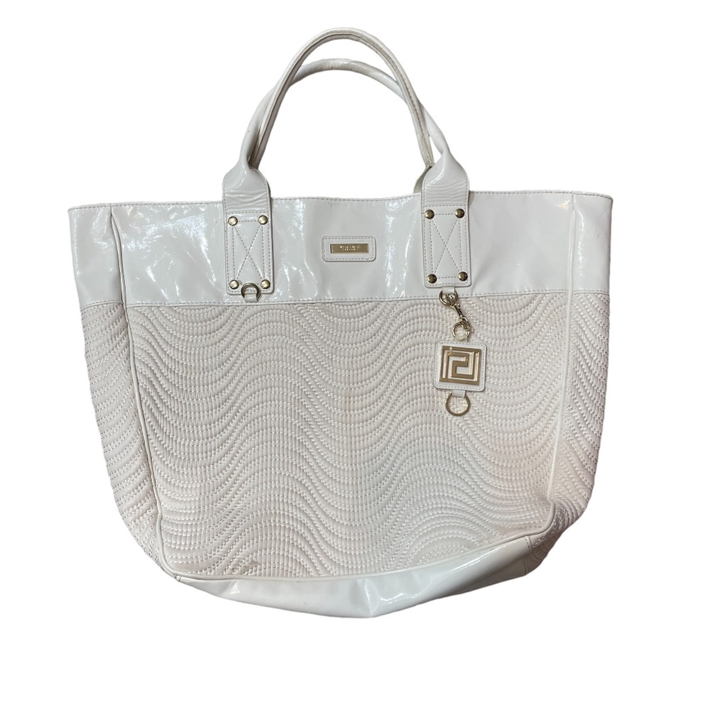Versace Parfume Snow White Bag 17 x 15 x 4 w/ Keychain Slight Stains Inside